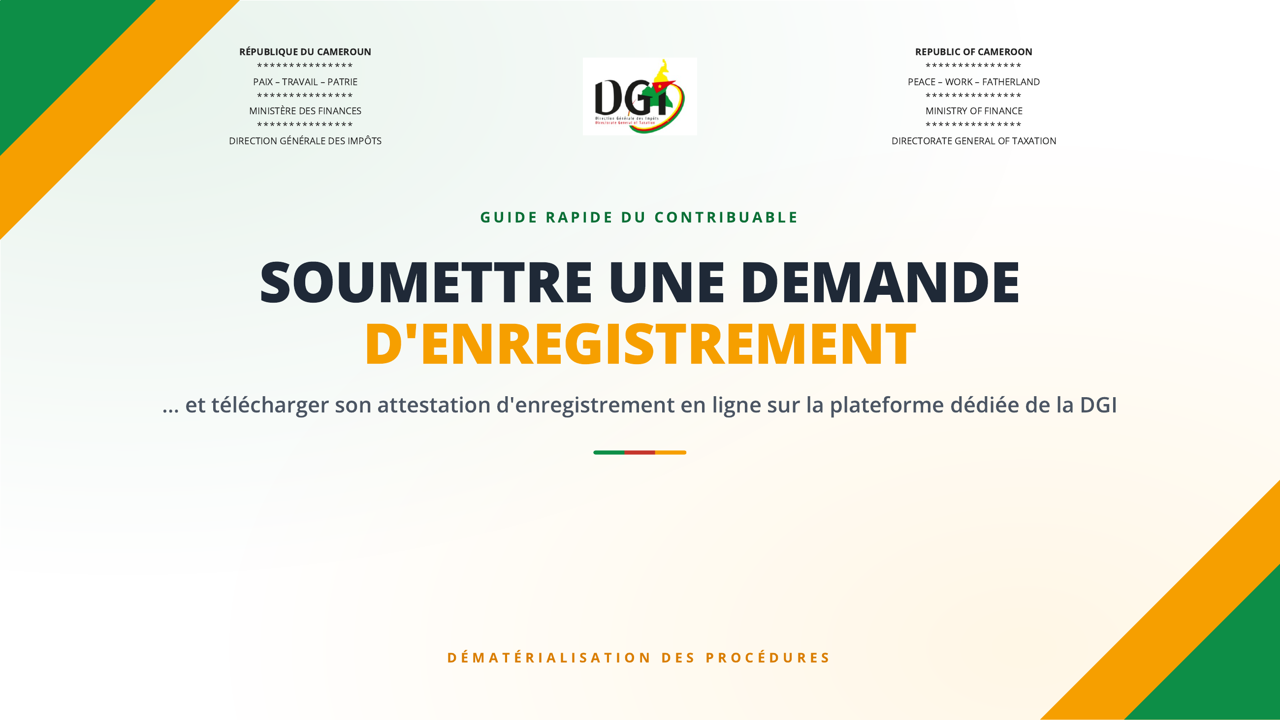 Enregistrement DGI Cameroun en ligne 2026 — Guide complet + PDF ...